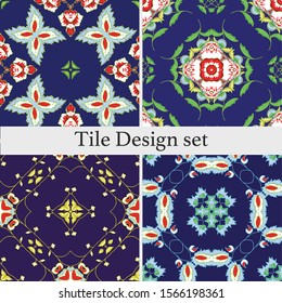 Geometric tile set for fabric design, scrapbook and wrapping.