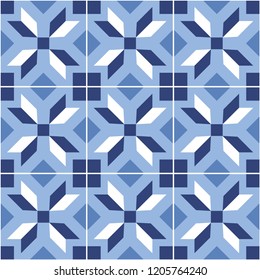 Geometric tile set. Scandinavian style. Vector illustration.