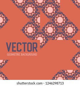 Geometric tiles decoration background. Vector patterns design