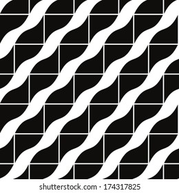 Geometric tiles seamless pattern, vector background.