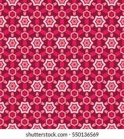 geometric tiles vector pattern ornamental print. Cute pink Seamless abstract vector web background