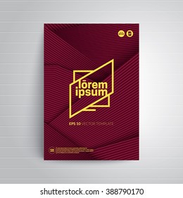 Geometric title sheet design. A4 vector template.