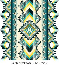 Geometrische traditionelle ethnische, indianische Indianer, Native Navajo, Muster-Design für Stoffmuster, Hut, Korb, Keramik, Teppich, dekorative Illustration