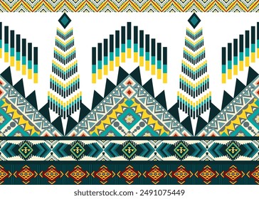 Geometric traditional ehtnic, Native American Indian,Native Navajo, pattern design for fabric pattern, hat, basket, Ceramic, carpet, Decorative illustration