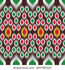 Patrón étnico tradicional geométrico Ikat patrón sin fisuras frontera diseño abstracto para tela de impresión vestido de tela alfombra cortinas y sarong azteca africano indio indonesio