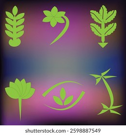 Geometric tree and Leaf Icons