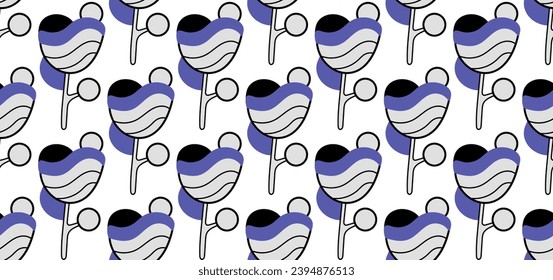 Geometric Trees Pattern Background. Fashion Style. Vector Graphic.