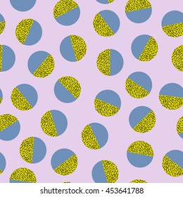Geometric trendy 80s retro memphis seamless pattern. Funky hipster texture for phone case, poster, textile, art print