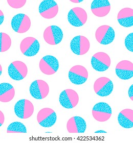 Geometric trendy 80s retro seamless pattern. Funky hipster texture for phone case, poster, textile, art print