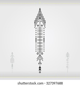 Geometric trendy hipster arrow. Religion, philosophy, spirituality, occultism symbols collection. isolated