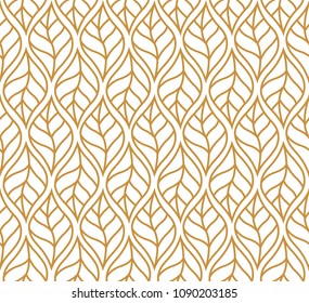 Geometric trendy leaves vector seamless pattern. Abstract symmetry vector texture. Leaf background.