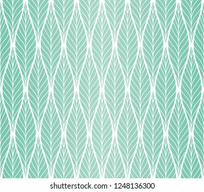 Geometric trendy leaves vector seamless pattern. Abstract symmetry vector texture. Leaf background.