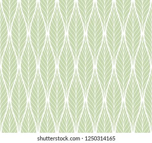 Geometric trendy leaves vector seamless pattern. Abstract symmetry vector texture. Leaf background.