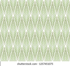Geometric trendy leaves vector seamless pattern. Abstract symmetry vector texture. Leaf background.