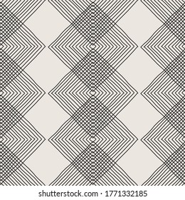 Geometric trendy minimalist seamless pattern with abstract creative artistic hand drawn composition ideal for interior design, wallpaper, minimal background, vector illustration