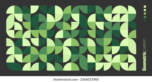 Geometric trendy pattern, Bauhaus style. Modern colorful background with simple elements. Retro texture with basic geometric shapes. Print design, minimalist poster cover. Vector illustration