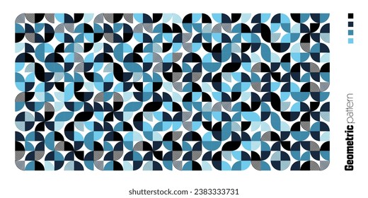 Geometric trendy pattern, Bauhaus style. Modern background with simple elements. Retro texture with basic geometric shapes. Print design, minimalist poster cover. Vector illustration