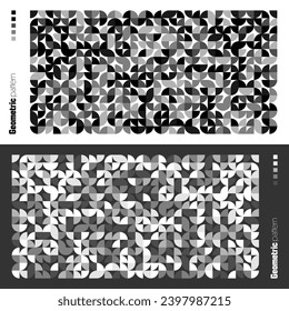 Geometric trendy pattern, Bauhaus style. Modern background with simple elements. Retro texture with basic geometric shapes. Print design, minimalist poster cover. Vector illustration