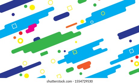 Geometric trendy template background of Memphis style mobile design. Graphic diagonal pattern cover poster for template