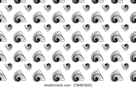 Geometric Triangel flow twisted seamless pattern.