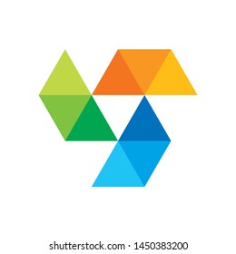 Geometric Triangle Arrow Business Company Stock Vector Logo Design Template