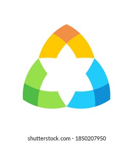 Geometric Triangle Arrow Business Company Stock Vector Logo Design Template