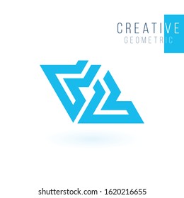 Geometric triangle arrows icon vector design elements. Business identity tech element. Stock Vector illustration isolated on white background.