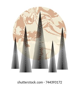 Geometric triangle background, abstract mountains.Conceptual background, with mountains. ?onceptual poster vector.