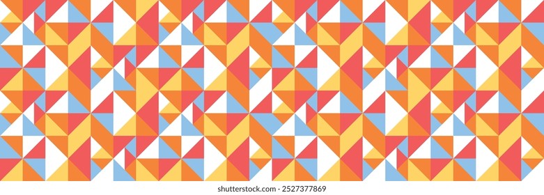 Geometric triangle background. Abstract seamless pattern. Banner. Vector illustration