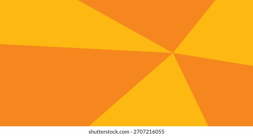 Fondo de triángulo geométrico. Papel doblado amarillo y naranja. Plantilla de Anuncio de luz solar