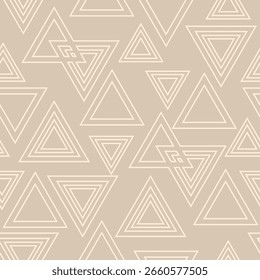 triângulo geométrico de cor bege padrão sem emenda