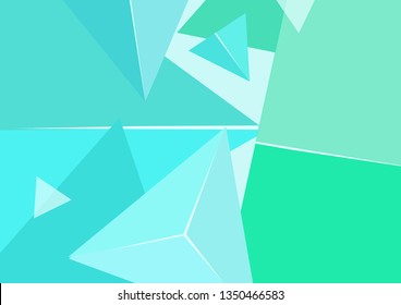 geometric triangle blue and green backgroun
