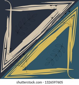  Geometric triangle brush pattern