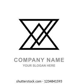 Geometric Triangle Building Simple Logo Vector Illustration 