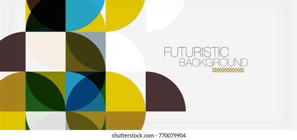 Geometric triangle and circle shape, wide abstract background. Vector modern minimalistic business or technology wallpaper, backdrop for presentation or banner