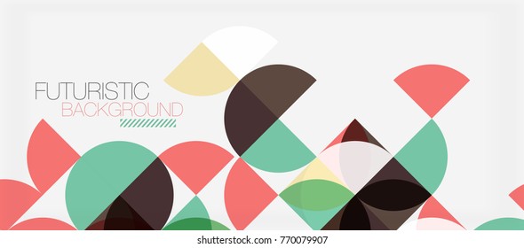 Geometric triangle and circle shape, wide abstract background. Vector modern minimalistic business or technology wallpaper, backdrop for presentation or banner
