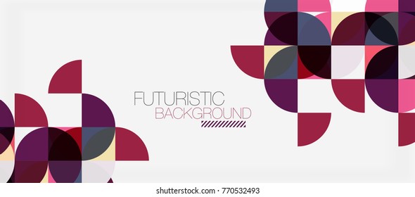 Geometric triangle and circle shape, wide abstract background. Vector modern minimalistic business or technology wallpaper, backdrop for presentation or banner