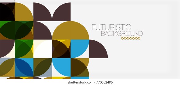 Geometric triangle and circle shape, wide abstract background. Vector modern minimalistic business or technology wallpaper, backdrop for presentation or banner