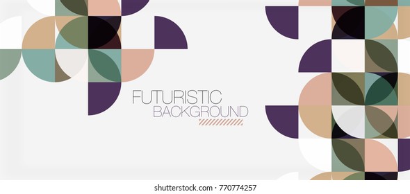 Geometric triangle and circle shape, wide abstract background. Vector modern minimalistic business or technology wallpaper, backdrop for presentation or banner
