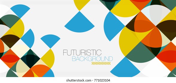 Geometric triangle and circle shape, wide abstract background. Vector modern minimalistic business or technology wallpaper, backdrop for presentation or banner