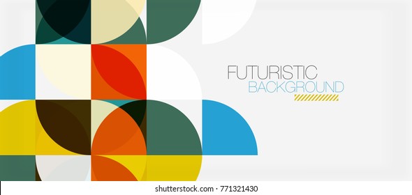 Geometric triangle and circle shape, wide abstract background. Vector modern minimalistic business or technology wallpaper, backdrop for presentation or banner