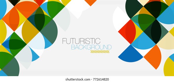 Triângulo geométrico e forma de círculo, fundo abstrato largo. Vetor minimalista moderno negócio ou tecnologia papel de parede, fundo para apresentação ou banner