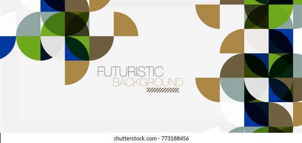 Geometric triangle and circle shape, wide abstract background. Vector modern minimalistic business or technology wallpaper, backdrop for presentation or banner