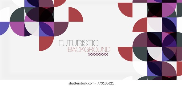 Geometric triangle and circle shape, wide abstract background. Vector modern minimalistic business or technology wallpaper, backdrop for presentation or banner