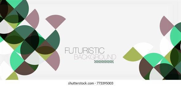 Geometric triangle and circle shape, wide abstract background. Vector modern minimalistic business or technology wallpaper, backdrop for presentation or banner