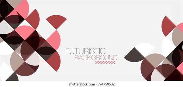 Geometric triangle and circle shape, wide abstract background. Vector modern minimalistic business or technology wallpaper, backdrop for presentation or banner