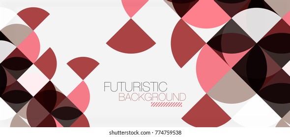 Geometric triangle and circle shape, wide abstract background. Vector modern minimalistic business or technology wallpaper, backdrop for presentation or banner