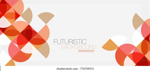 Geometric triangle and circle shape, wide abstract background. Vector modern minimalistic business or technology wallpaper, backdrop for presentation or banner