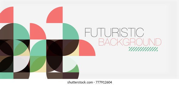 Geometric triangle and circle shape, wide abstract background. Vector modern minimalistic business or technology wallpaper, backdrop for presentation or banner