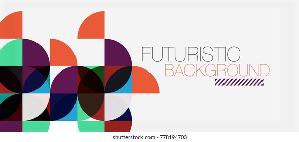 Geometric triangle and circle shape, wide abstract background. Vector modern minimalistic business or technology wallpaper, backdrop for presentation or banner
